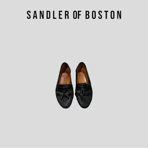 Vintage loafers Sandler of Boston tassel dress shoes Brazil Black